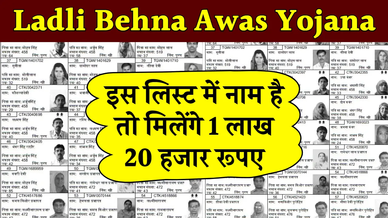 Ladli Bahna Awas Yojana: सिर्फ इन्ही बहनो को मिलेंगे अब घर बनाने के लिए 120000 रूपये, ऐसे चेक करे पात्रता